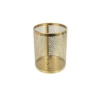 Fitlin Cestino for la spazzatura, cestino dorato in acciaio inox, cestino for la carta straccia, contenitore for rifiuti da cucina, ufficio, cestino for il riciclaggio, pattumiere for interni