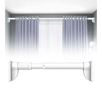 Fitlin Estensione regolabile for asta guardaroba, senza foratura, asta appendiabiti in acciaio inox, asta for tenda da doccia, adatta for 1,8-3,0 m(White,2.5~3.7m (98.4~145.6in))