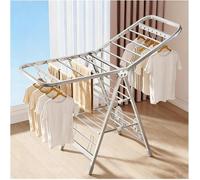 Fitlin Stendibiancheria pieghevole con altezza regolabile e design a doppio strato for un'efficace asciugatura all'aria di indumenti, biancheria da letto e accessori(Shoe Rack Style,160CM/63in)