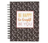 Fitlosophy - Diario, Unisex - Adulto, Fitspiration 'Be Bright Be Happy Be You' Goal Tracker And Daily Gratitude Journal for Teens, 6'' x 8'', Be Bright