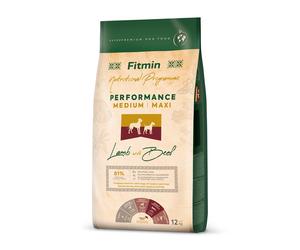 FITMIN Dog Nutritional Programme Medium Maxi Performance Lamb&Beef 12 kg per cuccioli di razze medie e grandi