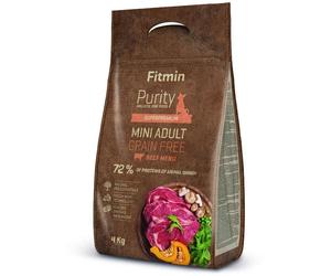 FITMIN Dog Purity Grain free adult mini beef 4 kg