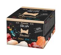 FITMIN For Life Cat Pouch Multipack con manzo, anatra, pollo e salsa 24 x 85 g