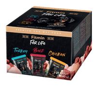 FITMIN For Life Dog Multipack 24x85 g bustine per cani con pollo, manzo e tacchino