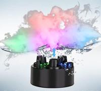 FITNATE Nebulizzatore a ultrasuoni a 3 Teste per Nebbia, nebulizzatore a ultrasuoni in plastica, con Dischi di Ricambio per Fontana d'Acqua, Stagno, Acquario, Giardino roccioso, lavandino, 1500 ml/H