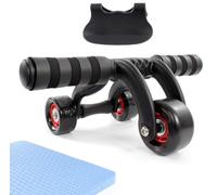 Fitness AB Roller Wheel Xtreme Ruota per Addominali con Push Up Brake | Con Tappetino Incluso, Push-Up Brake, Attrezzo Allenamento, Uso Premium