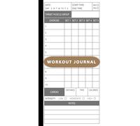 Fitness and Workout Journal: Gym Log Book for Tracking & Crushing Your Weight Training / Bodybuilding Exercise Goals | 4 x 8 Inches, 120 Pages, 60 ... Women, Teens Who Want to Keep Fit - Brown