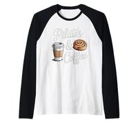 Fitness Benessere Allenamento Pilates E caffè Cannella Panino Maglia con Maniche Raglan