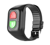 Fitness, Braccialetto SOS Tracciamento GPS Bracciale Posizione di Emergenza Chiamata Fitness per Anziani Domestici Bambini Nero