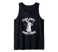 Fitness Bunny Allenamento Amanti Iniziano Piccolo Crescere Forte Divertente Canotta
