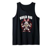 Fitness Bunny Bodybuilders BUILD BIG Bunny strappato divertente palestra Canotta