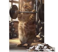 Fitness Cat Workout Fit Puzzle Impossible 1000Pcs Decorazione Per La Casa. Giochi Rilassamento E Intelligence Per Adulti E Bambini Da 12 Anni 1000pcs (75x50cm)