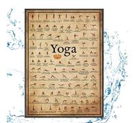 Fitness Exercise Poster Yoga Workout Chart, fitnes Charts Full Body Routine Guide | Ideal/adatto per Home Gym Studio Stretching Flexibility Strength Training Advanced Professional Practice