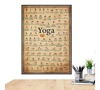 Fitness Exercise Poster Yoga Workout Chart, fitnes Charts Full Body Routine Guide | Ideal/adatto per Home Gym Studio Stretching Flexibility Strength Training Advanced Professional Practice