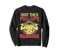Fitness Fanatics Hit The Pull-ups Running Palestra di Felpa