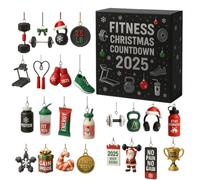 Fitness Gear - 24 giorni di Natale Fitness Gear, Calendari dell'Avvento da palestra 2025 | Calendario del conto alla rovescia di Natale per uomo Fitnes | Per la celebrazione