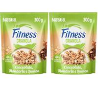 FITNESS Granola con Cioccolato, Mandorle e Quinoa 300g (Confezione da 2)