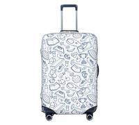 Fitness Guru - Copertura per bagagli da viaggio, lavabile, adatta per bagagli da 45,7 a 81,7 cm, nero, Small