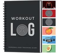 Fitness Logbook - Workout Planner - Formato A5, Grigio antracite - Copertina più spessa migliorata - Diario di allenamento - Impostazione degli obiettivi per il bodybuilding - di Workout Log