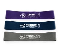 Fitness-Mad Latex Free Mini Resistance Band Elastic Exercise Loop in 3 Differe
