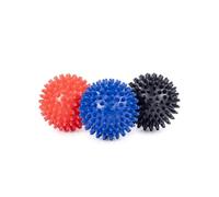 Fitness Mad Palla massaggiante con punte, ideale per terapia dei punti trigger, tessuti profondi e rilascio miofasciale, rilassa i muscoli stretti e lo stress, 3 livelli di durezza (rosso, blu e nero)