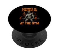 Fitness Mostro Mamma è un Mostro Divertimento Womens Spooky Allenamento PopSockets PopGrip Adesivo