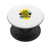 Fitness motivazionale, dolore oggi, domani forte, nessuna scusa PopSockets PopGrip Adesivo