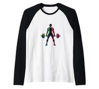 Fitness Motivazionale più Forte di Ieri. Maglia con Maniche Raglan