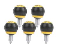 Fitness pin a tiro a pin a pipì rilascio della maniglia di cartone sintetico 5pcs m16 filo design sferico a superficie liscia per bicchetta per le bici dell'equipaggiamento di (Giallo nero)