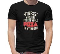 Fitness Pizza Nel Mio Bocca - T-Shirt - Cibo Divertente Fetta Scherzo