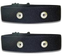 Fitness Prince® Cinghia di ricambio elastica regolabile Premium per fascia toracica ANT+ e Bluetooth compatibile con Garmin, Wahoo, Polar H9, H10 ecc. e altri (confezione da 2 nera)