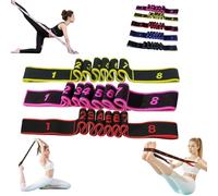 Fitness Resistance Band for Stretching and Yoga, Fashion Puller Exercise, Numbered Resistance Band with Handles for Arms, 8 Loops Elastic Exercise Bands for Yoga, Stretching, Fitness (3A)