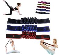 Fitness Resistance Band for Stretching and Yoga, Fashion Puller Exercise, Numbered Resistance Band with Handles for Arms, 8 Loops Elastic Exercise Bands for Yoga, Stretching, Fitness (3B)
