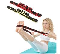 Fitness Resistance Bands for Stretching and Yoga, Adjustable Bands with Handles for Full Body Training, Strengthening, Flexibility, and Shaping, Ideal for Home & Gym Use (Red+Yellow)