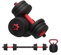 Fitness set 2 in 1 manubrio e bilanciere regolabili da 40 kg