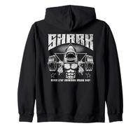 Fitness - Shark Never Stop Gym Life Felpa con Cappuccio