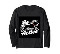 Fitness Sii attivo per il fitness e gli amici del cane Maglia a Manica