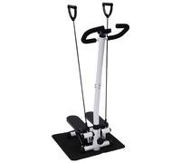 Fitness Stepper per la casa, 150 kg, pieghevole, mini stepper con display e fasce di resistenza, per allenamento cardio, gambe e glutei, nero