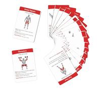 Fitness Stretching Guide - 3.5 Inch Portable Exercise Cards | Paper Durable Workout Set - 36 Waterproof Tear-Proof Fitness Cards with Illustrations for Home Gym Travel Full Body Stretching