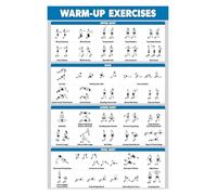 Fitness Studio Warm Up Poster, Essential Pre-Workout Exercises Chart for Gym, Home Training, and Workout Motivation(Unframed,08x12inch(20x30cm))