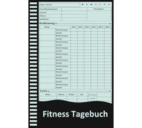 Fitness Tagebuch: Trainingsjournal zur Dokumentation von Krafttraining, Cardio und Fortschritt.