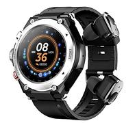 Fitness Tracker con Auricolari, Smartwatch con Grado IP67, Batteria da 380 MAh con modalità Multi Sport per il Nuoto (SILVER)