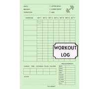 Fitness Workout Journal for Women & Men, (6"x9") Workout Log Book Planner for Tracking, Progress, and Achieving Your Wellness Goals - Light Green