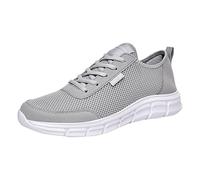 Fitnessschuhe Herren Turnschuhe Freizeit Fashion StraßEnlaufschuhe Leichtgewicht SchnüRsenkel Tennisschuhe Leichte Atmungsaktives Netz Leichtgewichts Walkingschuhe Sicherer FußHalt, grigio, 43 EU