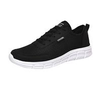 Fitnessschuhe Herren Turnschuhe Freizeit Fashion StraßEnlaufschuhe Leichtgewicht SchnüRsenkel Tennisschuhe Leichte Atmungsaktives Netz Leichtgewichts Walkingschuhe Sicherer FußHalt, bianco, 42 EU