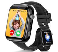 Fitnynxos 4G Smartwatch Bambini con Chiamate e GPS, Orologio Smartwatch Bambini con Videochiamate, SOS, Chat Vocale, SMS, Modalità Scuola, Whatsapp, WiFi, SIM, IP68 Contapassi, Regalo Bambino, Nero