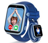 Fitnynxos 4G Smartwatch Bambini con Chiamate e GPS, Orologio Smartwatch Bambini con Videochiamate, SOS, Chat Vocale, SMS, Modalità Scuola, Whatsapp, WiFi, SIM, IP68 Contapassi, Regalo Bambino, Blu