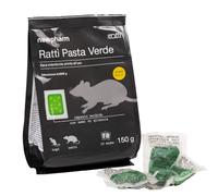 Fito Guard Ratti Pasta Verde - Veleno Professionale per Topi e Ratti, Massima Efficacia, Uso Interno ed Esterno, Attrattivo con Semi di Girasole, Potente Topicida e Ratticida, 150g