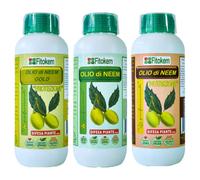 Fitokem | Olio di Neem Biologico 1L + Olio di Neem Gold Biologico Protezione 1L + Olio di Neem Nutrizione Biologico 1L | Tris