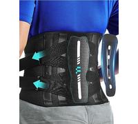 Fitomo Fascia Lombare Supporto Schiena con Supporto Ergonomico e Stecche in Fibra di Carbonio, Tessuto a Rete Ultra Fine, Fascia Elastica Lombare Donna Uomo per Lavoro, Sciatica, Postura